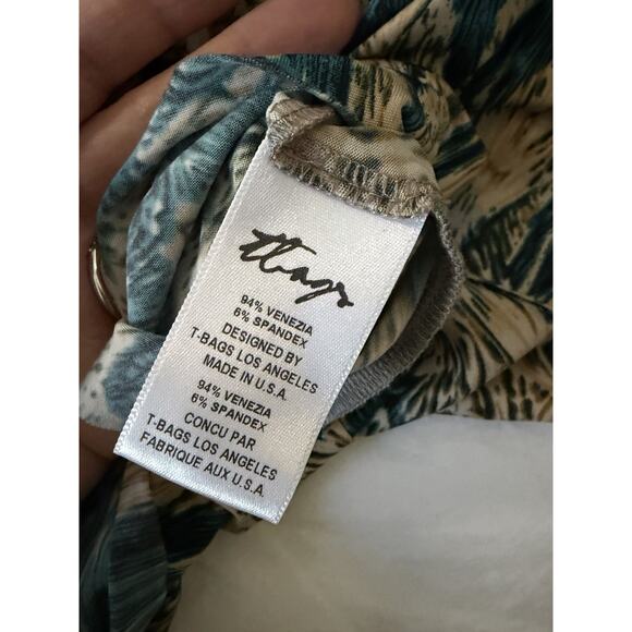 Vintage Y2K T Bags Los Angeles Keyhole Halter Top Babydoll Flowy Boho Sz S Teal - Picture 8 of 8